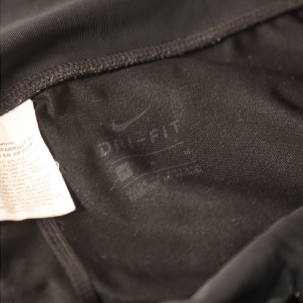 Nike Dri-Fit Women’s Training Leggings M — Black Reflective Swoosh, Drawstring - Picture 3 of 3